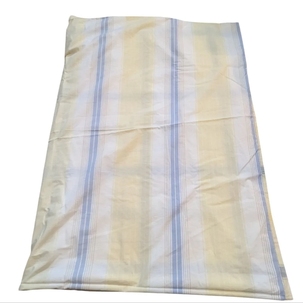 90s Eddie Bauer Duvet Cover Twin Plaid Yellow Blue White Cottagecore Preppy